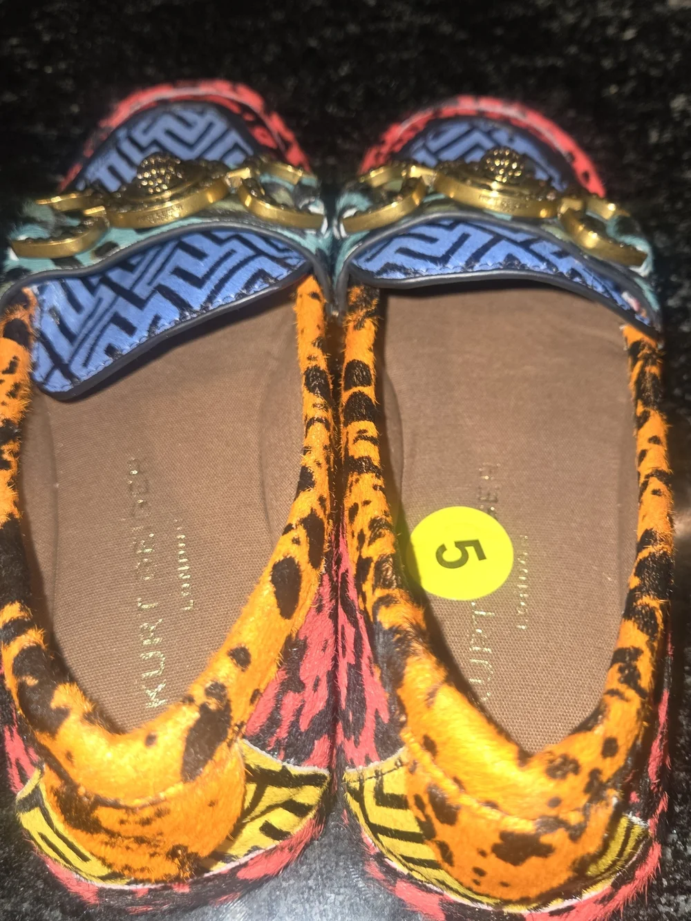 Kurt Geiger Multicolor Loafers in Blue, Red, Orange and Gold